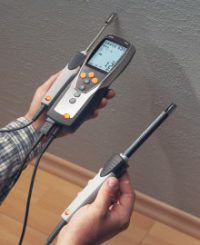 Многофункциональный гигрометр Testo 635-2 и бесконтактный влагомер для древесины