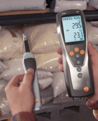 Многофункциональный гигрометр Testo 635-2 и бесконтактный влагомер для древесины