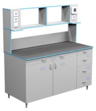 Стол пристенный для работы стоя СЛП НВК 1500 ПП (1500x700x1650)