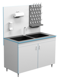 Стол мойка МО НВК 1200 ПП (1200x600x1650)