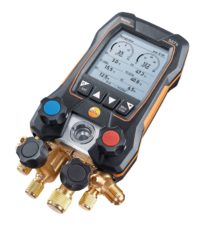 testo 557s Комплект 2 с заправочными шлангами - Умный цифровой манометрический коллектор, смарт-зонды вакуума и температуры и набор из четырёх заправочных шлангов (0564 5572)